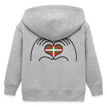 Coeur Basque - Veste à capuche enfant bio Stanley/Stella - gris chiné - Dos