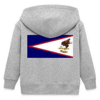 Amerikanisch-Samoa - Kinder Organic Kapuzenjacke Mini Cultivator von Stanley/Stella - Grau meliert - Hinten