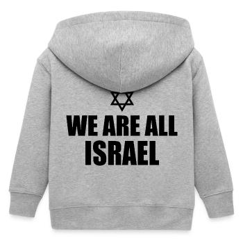 We stand with israel - Veste à capuche enfant bio Stanley/Stella - gris chiné - Dos