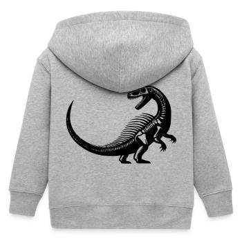 Dinosaurier-Fossil - Kinder Organic Kapuzenjacke Mini Cultivator von Stanley/Stella - Grau meliert - Hinten