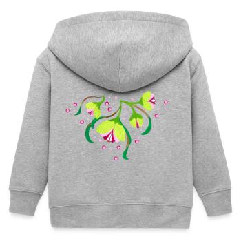 floral rose dots - Kinder Organic Kapuzenjacke Mini Cultivator von Stanley/Stella - Grau meliert - Hinten