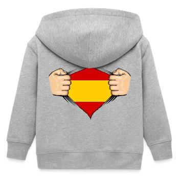 Conception du drapeau de l’Espagne - Veste à capuche enfant bio Stanley/Stella - gris chiné - Dos