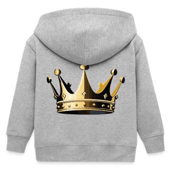 Couronne - Motifs royaux sympas - Veste à capuche enfant bio Stanley/Stella - gris chiné - Dos