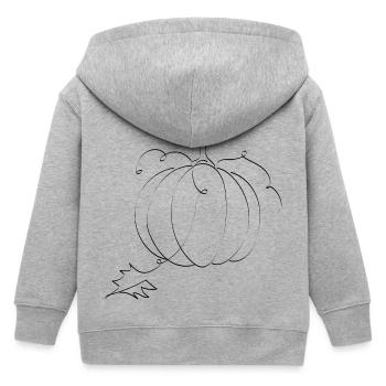Lineart Kürbis - Kinder Organic Kapuzenjacke Mini Cultivator von Stanley/Stella - Grau meliert - Hinten