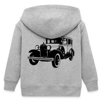 Oldtimer Limousine - Kinder Organic Kapuzenjacke Mini Cultivator von Stanley/Stella - Grau meliert - Hinten
