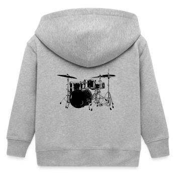 DRUM KIT - Veste à capuche enfant bio Stanley/Stella - gris chiné - Dos