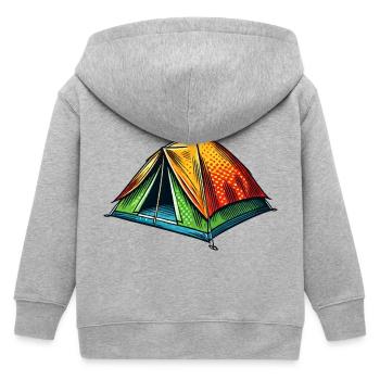 tente - Veste à capuche enfant bio Stanley/Stella - gris chiné - Dos