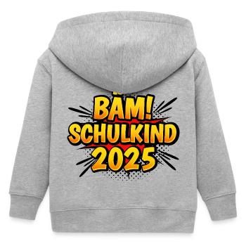 Bäähm Schulkind 2025 - Kinder Organic Kapuzenjacke Mini Cultivator von Stanley/Stella - Grau meliert - Hinten