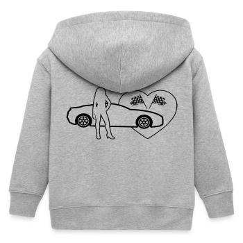 Auto - Kinder Organic Kapuzenjacke Mini Cultivator von Stanley/Stella - Grau meliert - Hinten