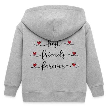 Beste Freunde - Kinder Organic Kapuzenjacke Mini Cultivator von Stanley/Stella - Grau meliert - Hinten