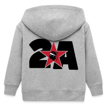 Corse / Corsica / Korsica / Geek / Humour / Bastia - Veste à capuche enfant bio Stanley/Stella - gris chiné - Dos