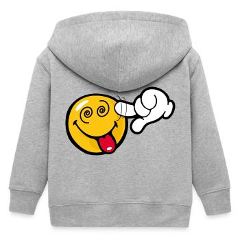 Smiley Stupid - Veste à capuche enfant bio Stanley/Stella - gris chiné - Dos