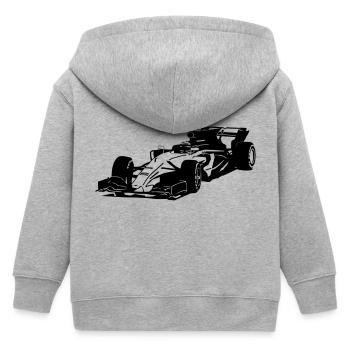 Racecar - Rennauto - Kinder Organic Kapuzenjacke Mini Cultivator von Stanley/Stella - Grau meliert - Hinten