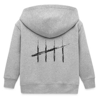 Fünf Streifen II - Kinder Organic Kapuzenjacke Mini Cultivator von Stanley/Stella - Grau meliert - Hinten