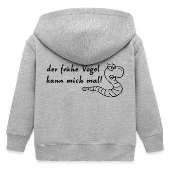 der frühe vogel - Kinder Organic Kapuzenjacke Mini Cultivator von Stanley/Stella - Grau meliert - Hinten