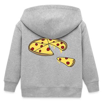 Pizza - Kinder Organic Kapuzenjacke Mini Cultivator von Stanley/Stella - Grau meliert - Hinten