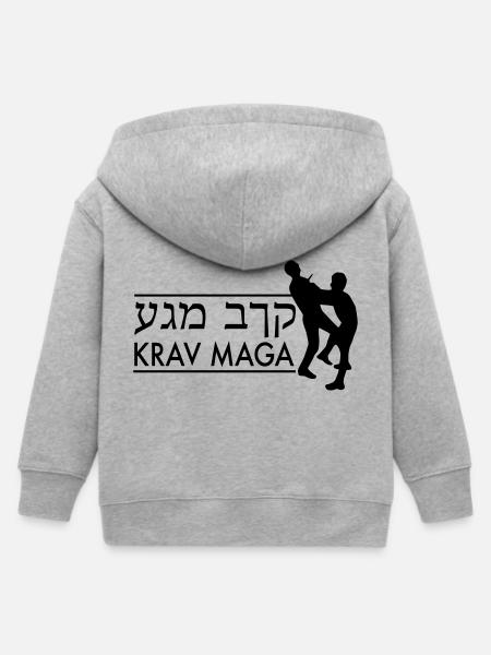 Krav Maga - Kinder Organic Kapuzenjacke Mini Cultivator von Stanley/Stella - Grau meliert