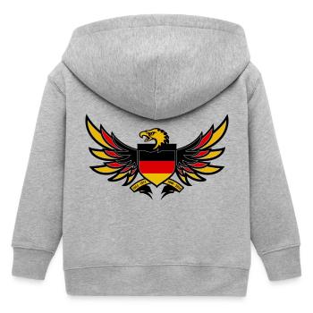 Allemagne armoiries - Veste à capuche enfant bio Stanley/Stella - gris chiné - Dos