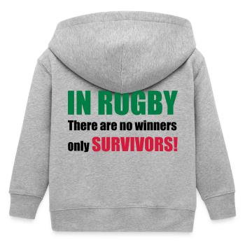rugby - Kinder Organic Kapuzenjacke Mini Cultivator von Stanley/Stella - Grau meliert - Hinten