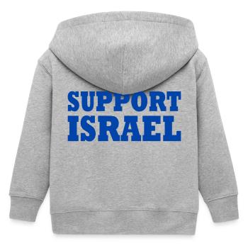 Support israel - Kinder Organic Kapuzenjacke Mini Cultivator von Stanley/Stella - Grau meliert - Hinten