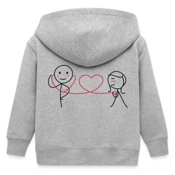 Ensemble pour toujours (AMOUR) - Veste à capuche enfant bio Stanley/Stella - gris chiné - Dos