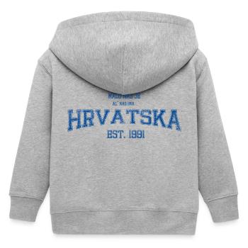 HRVATSKA blue - Kinder Organic Kapuzenjacke Mini Cultivator von Stanley/Stella - Grau meliert - Hinten