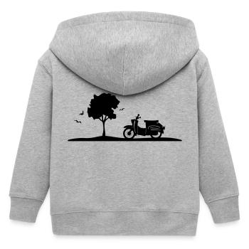 Fahrzeug - Schalbe Baum - Kinder Organic Kapuzenjacke Mini Cultivator von Stanley/Stella - Grau meliert - Hinten