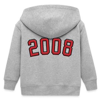 Jahrgang Sport 2008 - Kinder Organic Kapuzenjacke Mini Cultivator von Stanley/Stella - Grau meliert - Hinten