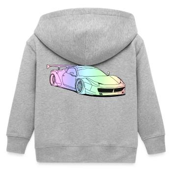 custom car colourful - Veste à capuche enfant bio Stanley/Stella - gris chiné - Dos