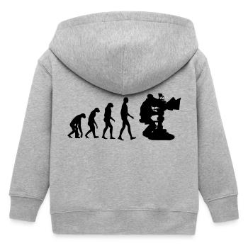 Cameraman / Camera / Video / Cadreur - Veste à capuche enfant bio Stanley/Stella - gris chiné - Dos