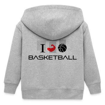 Basketball - Kinder Organic Kapuzenjacke Mini Cultivator von Stanley/Stella - Grau meliert - Hinten