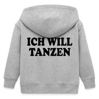 Ich will tanzen - Kinder Organic Kapuzenjacke Mini Cultivator von Stanley/Stella - Grau meliert - Hinten