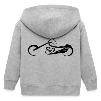 Chopper - Kinder Organic Kapuzenjacke Mini Cultivator von Stanley/Stella - Grau meliert - Hinten