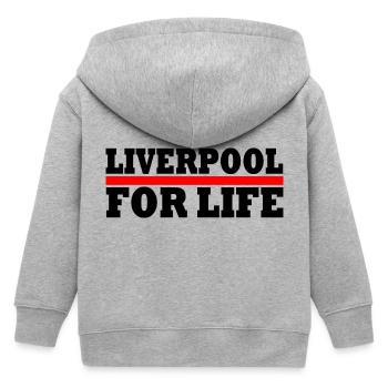 Liverpool for life - Kinder Organic Kapuzenjacke Mini Cultivator von Stanley/Stella - Grau meliert - Hinten