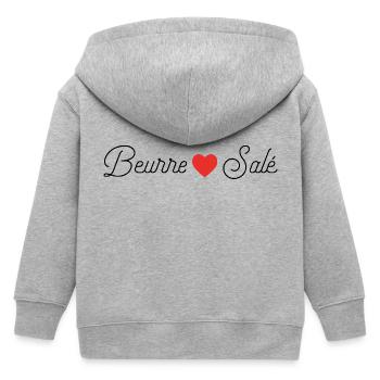 Beurre salé - Veste à capuche enfant bio Stanley/Stella - gris chiné - Dos