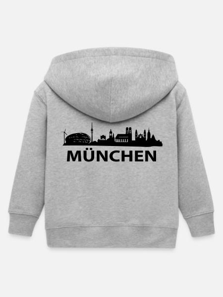 munchen - Kinder Organic Kapuzenjacke Mini Cultivator von Stanley/Stella - Grau meliert