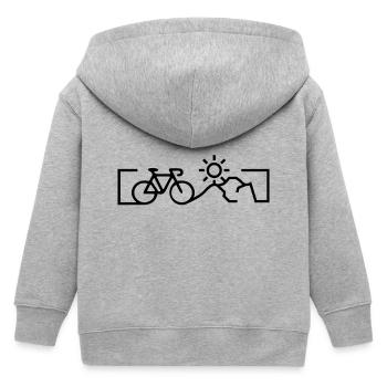 Fahrrad - Kinder Organic Kapuzenjacke Mini Cultivator von Stanley/Stella - Grau meliert - Hinten