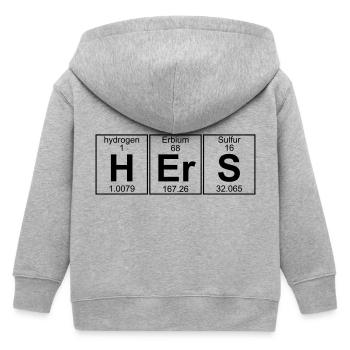 H-Er-S (hers) - Full - Veste à capuche enfant bio Stanley/Stella - gris chiné - Dos