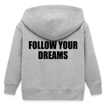 follow your dreams - Veste à capuche enfant bio Stanley/Stella - gris chiné - Dos
