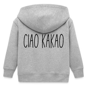 Dicton drôle image humour drôle idée cadeau - Veste à capuche enfant bio Stanley/Stella - gris chiné - Dos