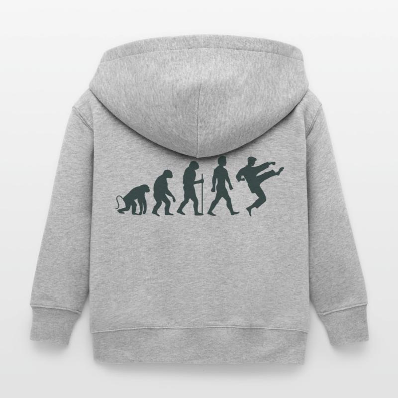 Karate Evolution Kids Organic Zip-up Hoodie by Stanley/Stella