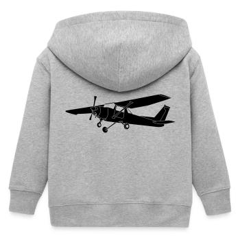 cessna152 - Kinder Organic Kapuzenjacke Mini Cultivator von Stanley/Stella - Grau meliert - Hinten