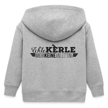 Echte Kerle brauchen keine Anleitung - Kinder Organic Kapuzenjacke Mini Cultivator von Stanley/Stella - Grau meliert - Hinten
