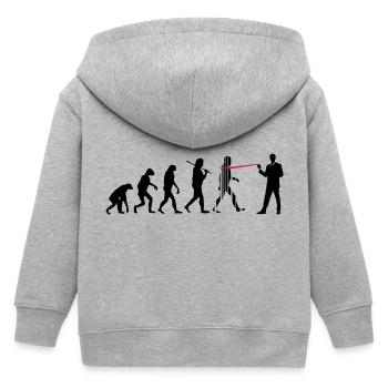 evolution nsa - Kinder Organic Kapuzenjacke Mini Cultivator von Stanley/Stella - Grau meliert - Hinten