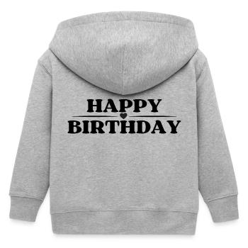 Bon anniversaire - Veste à capuche enfant bio Stanley/Stella - gris chiné - Dos