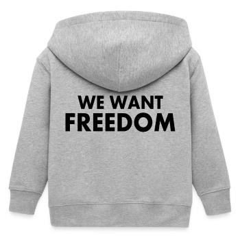 We want freedom - Kinder Organic Kapuzenjacke Mini Cultivator von Stanley/Stella - Grau meliert - Hinten