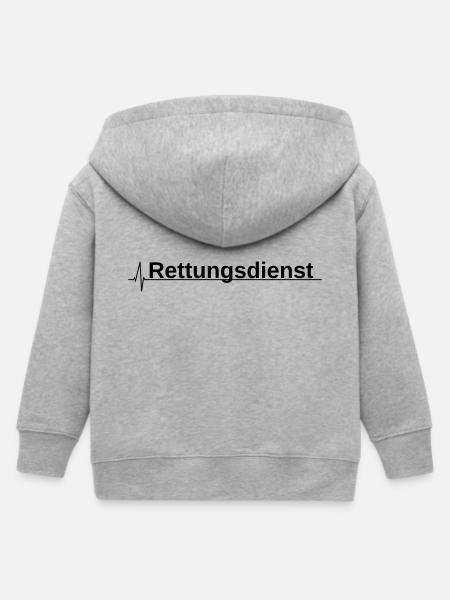 Rettungsdienst - EKG - Kinder Organic Kapuzenjacke Mini Cultivator von Stanley/Stella - Grau meliert
