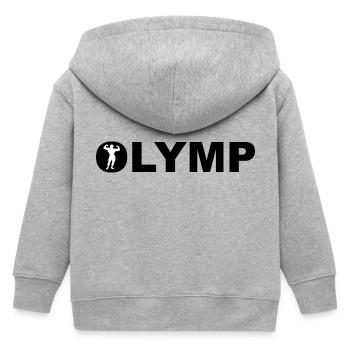 Olymp Berg der Götter und der Kräfte. Bodybuilder - Kinder Organic Kapuzenjacke Mini Cultivator von Stanley/Stella - Grau meliert - Hinten