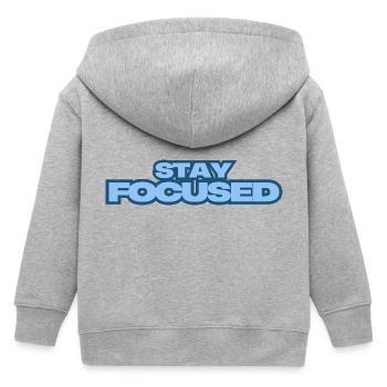 Restez concentré - Veste à capuche enfant bio Stanley/Stella - gris chiné - Dos