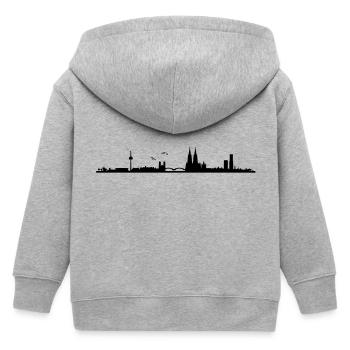 Cologne Skyline Panorama - Veste à capuche enfant bio Stanley/Stella - gris chiné - Dos